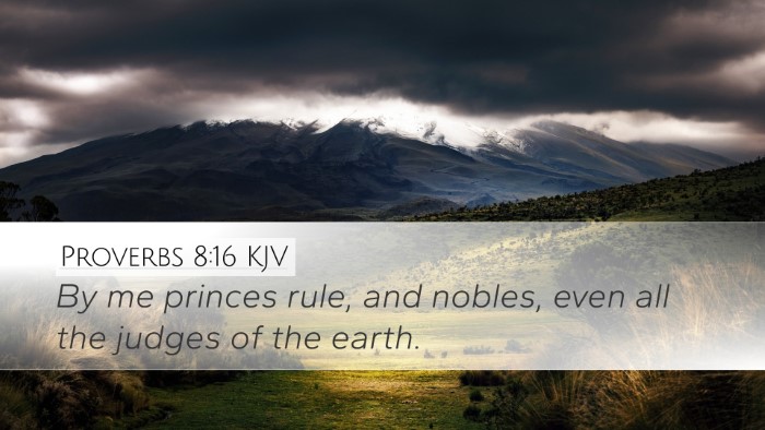 Proverbs 8:16 KJV Desktop Wallpaper - By me princes rule, and nobles, even all the - Desktop Bible Verse Wallpaper