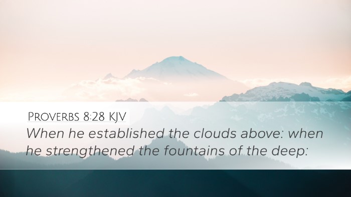 Proverbs 8:28 KJV Bible Verse Image