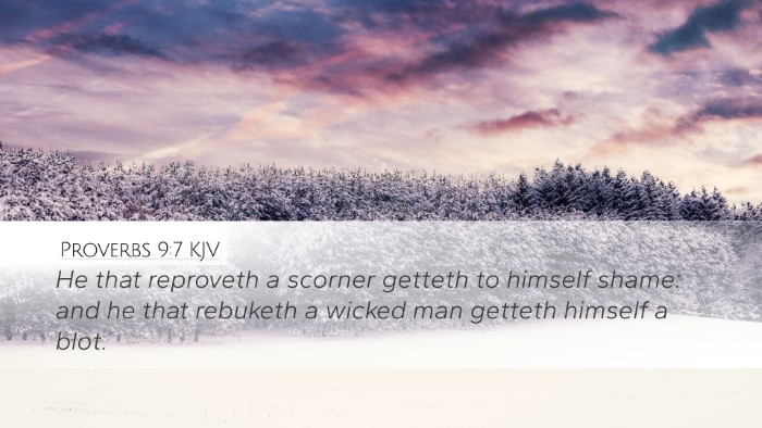 Proverbs 9:7 KJV Bible Verse Image