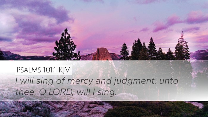 Psalms 101:1 KJV Bible Verse Image