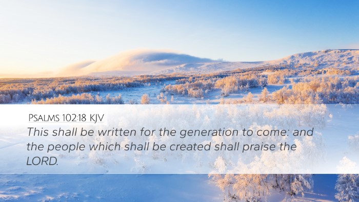 Psalms 102:18 KJV Bible Verse Image