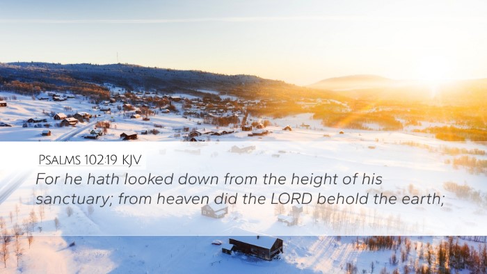 Psalms 102:19 KJV Bible Verse Image