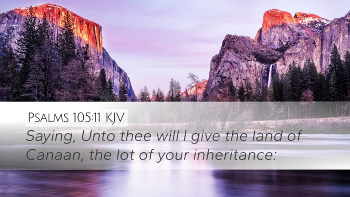 Psalms 105:11 KJV Bible Verse Image