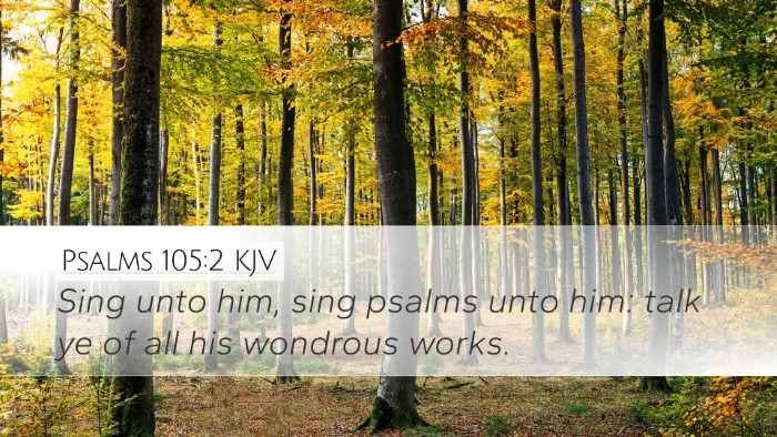 Psalms 105:2 KJV Bible Verse Image