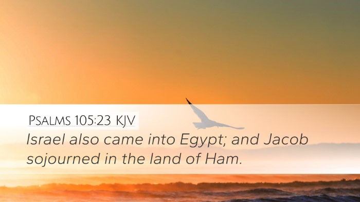 Psalms 105:23 KJV Bible Verse Image