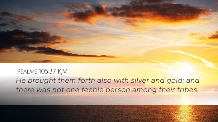 Psalms 105:37 KJV Bible Verse Image