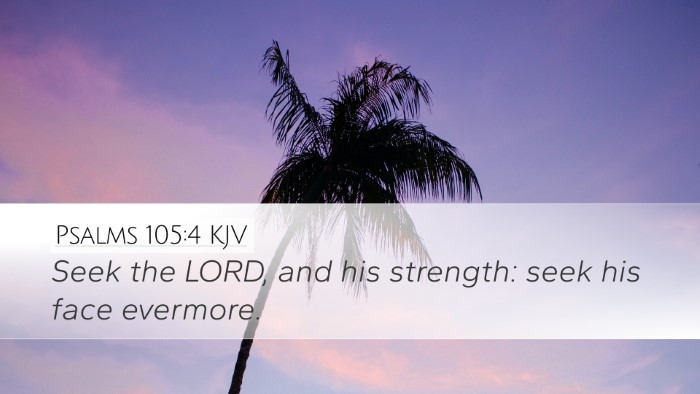 Psalms 105:4 KJV Bible Verse Image