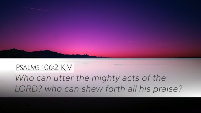 Psalms 106:2 KJV Bible Verse Image