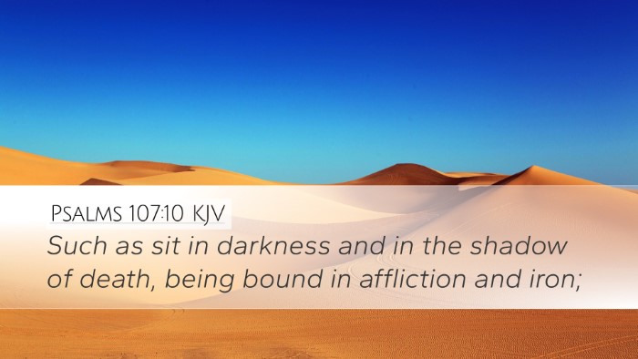 Psalms 107:10 KJV Bible Verse Image
