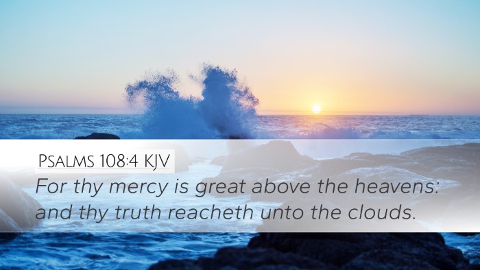 Psalms 108:4 KJV Bible Verse Image