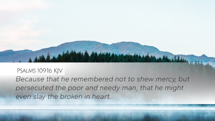 Psalms 109:16 KJV Bible Verse Image