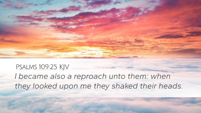 Psalms 109:25 KJV Bible Verse Image