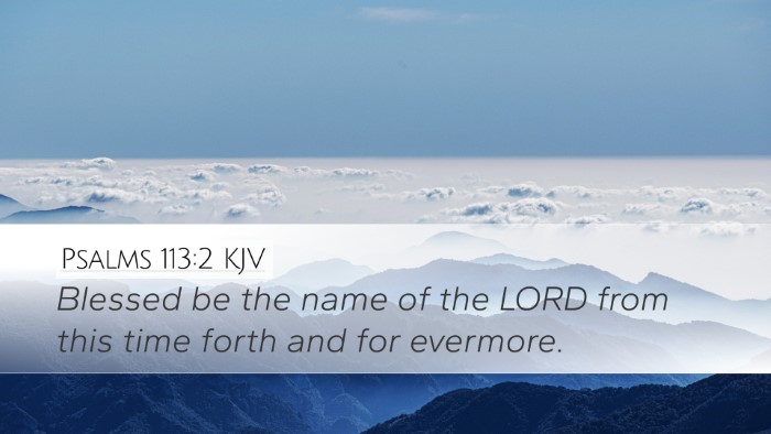Psalms 113:2 KJV Bible Verse Image