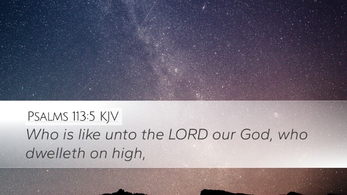 Psalms 113:5 KJV Bible Verse Image