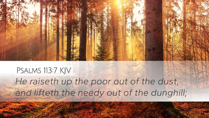 Psalms 113:7 KJV Bible Verse Image