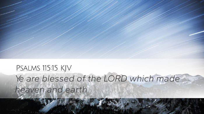 Psalms 115:15 KJV Bible Verse Image