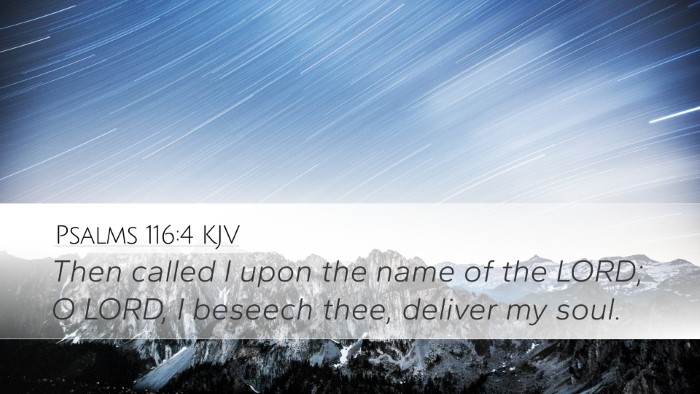 Psalms 116:4 KJV Bible Verse Image