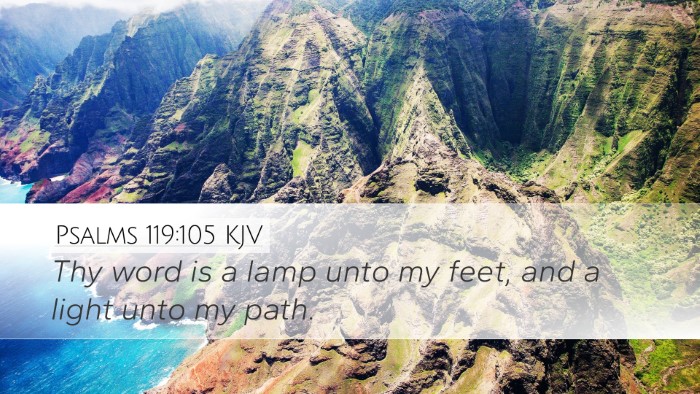 Psalms 119:105 KJV Bible Verse Image