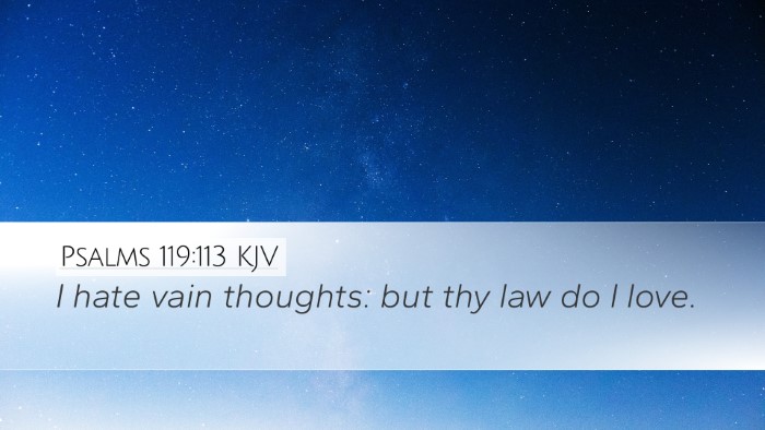 Psalms 119:113 KJV Bible Verse Image