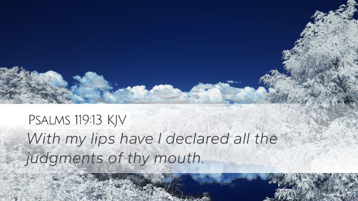 Psalms 119:13 KJV Bible Verse Image