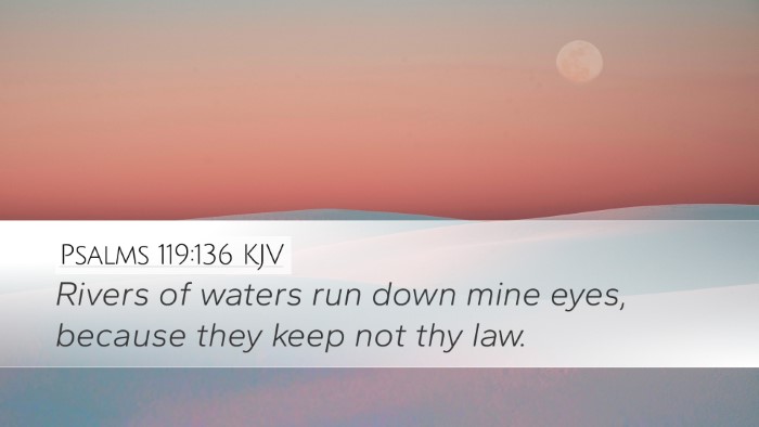 Psalms 119:136 KJV Bible Verse Image