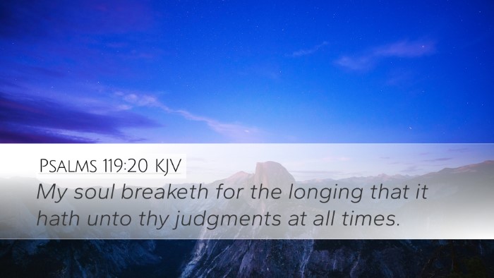 Psalms 119:20 KJV Bible Verse Image