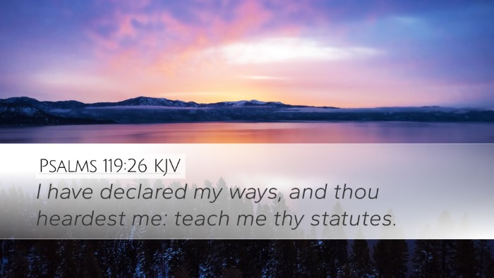 Psalms 119:26 KJV Bible Verse Image