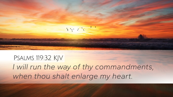Psalms 119:32 KJV Desktop Wallpaper - I will run the way of thy commandments, when thou - Desktop Bible Verse Wallpaper