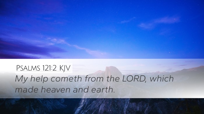Psalms 121:2 KJV Desktop Wallpaper - My help cometh from the LORD, which made heaven - Desktop Bible Verse Wallpaper