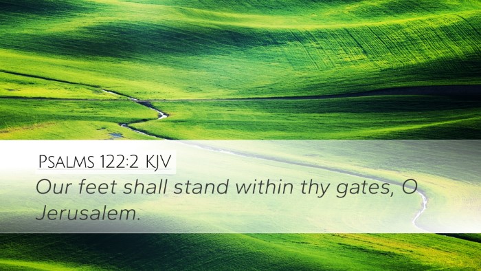 Psalms 122:2 KJV Desktop Wallpaper - Our feet shall stand within thy gates, O - Desktop Bible Verse Wallpaper