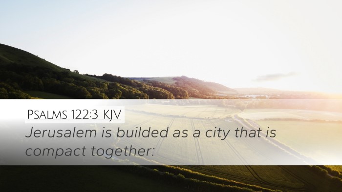 Psalms 122:3 KJV Desktop Wallpaper - Jerusalem is builded as a city that is compact - Desktop Bible Verse Wallpaper