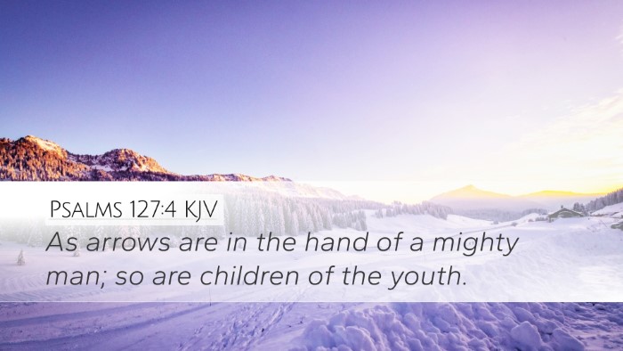 Psalms 127:4 KJV Desktop Wallpaper - As arrows are in the hand of a mighty man; so are - Desktop Bible Verse Wallpaper