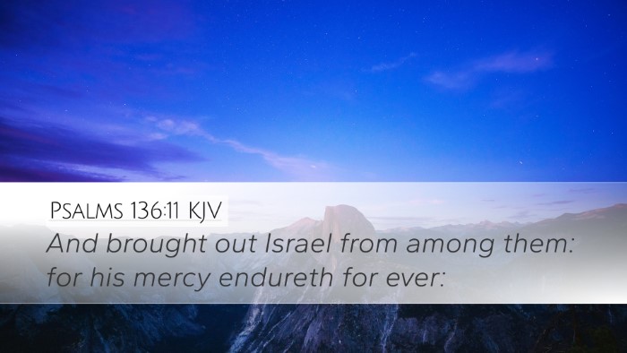 Psalms 136:11 KJV Desktop Wallpaper - And brought out Israel from among them: for his - Desktop Bible Verse Wallpaper