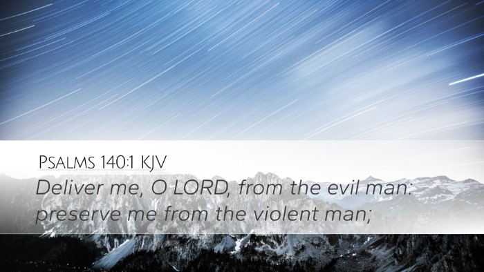 Psalms 140:1 KJV Desktop Wallpaper - Deliver me, O LORD, from the evil man: preserve - Desktop Bible Verse Wallpaper