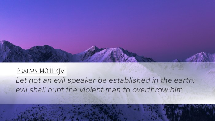 Psalms 140:11 KJV Bible Verse Image