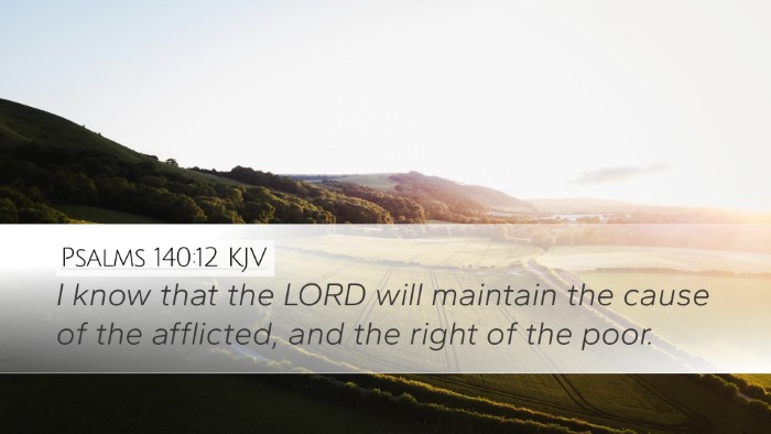 Psalms 140:12 KJV Bible Verse Image