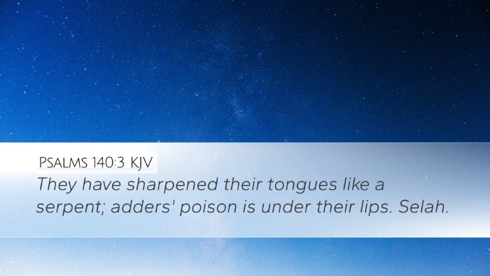 Psalms 140:3 KJV Bible Verse Image