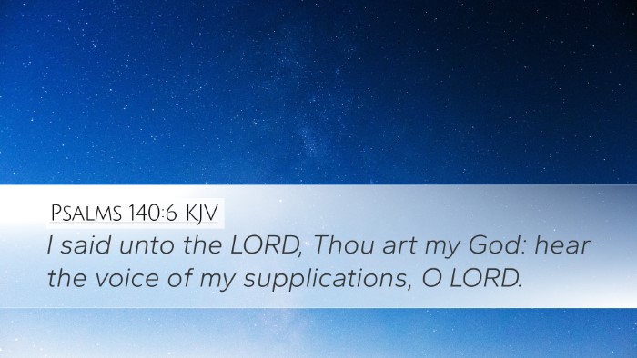 Psalms 140:6 KJV Bible Verse Image