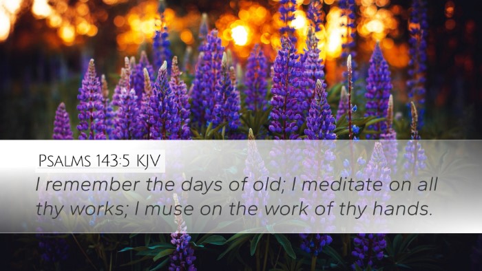 Psalms 143:5 KJV Bible Verse Image