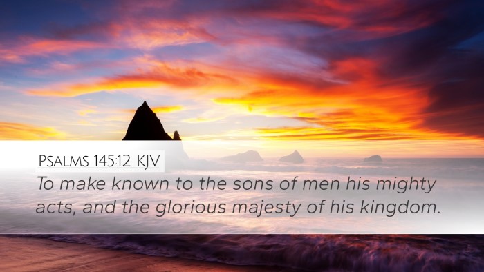 Psalms 145:12 KJV Bible Verse Image