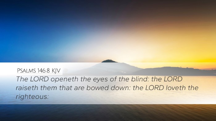 Psalms 146:8 KJV Bible Verse Image