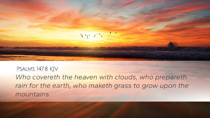 Psalms 147:8 KJV Bible Verse Image