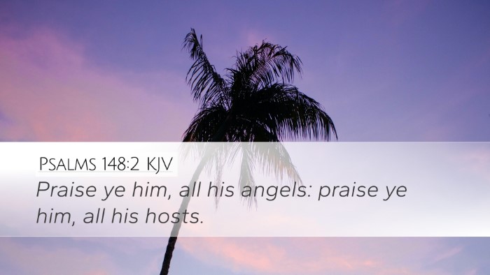 Psalms 148:2 KJV Bible Verse Image