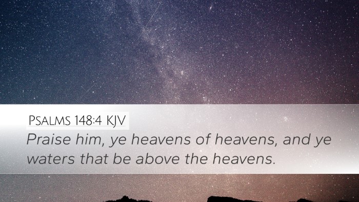 Psalms 148:4 KJV Desktop Wallpaper - Praise him, ye heavens of heavens, and ye waters - Desktop Bible Verse Wallpaper