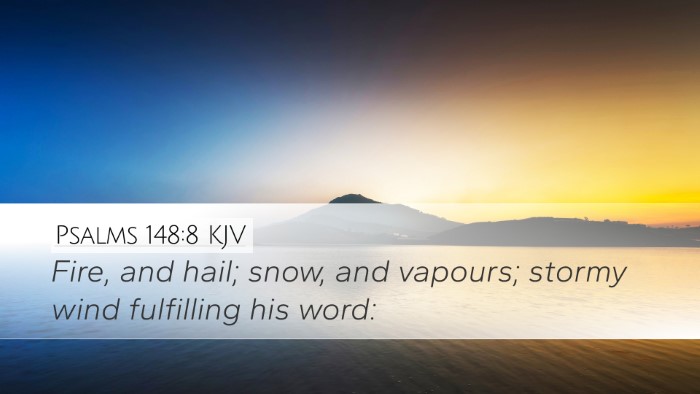 Psalms 148:8 KJV Bible Verse Image