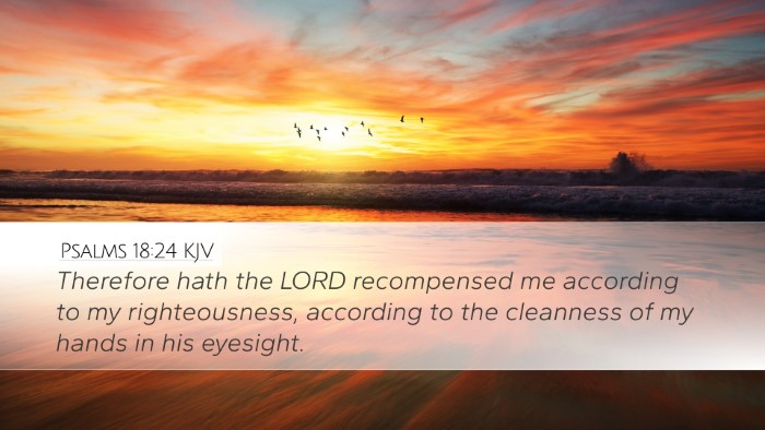 Psalms 18:24 KJV Bible Verse Image