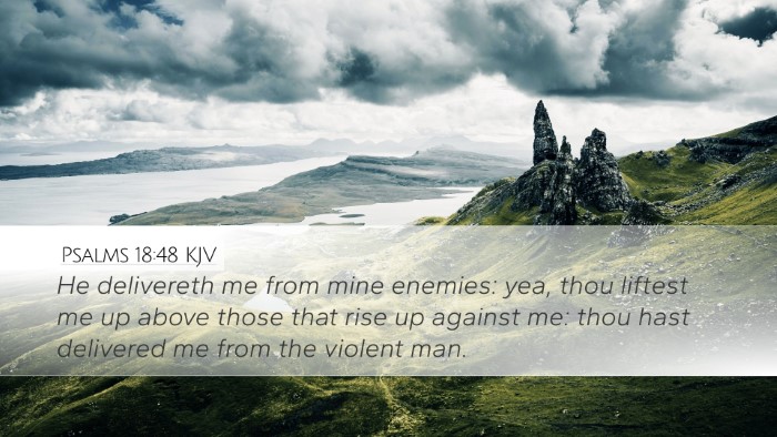 Psalms 18:48 KJV Bible Verse Image