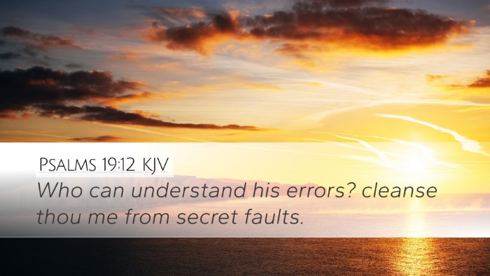 Psalms 19:12 KJV Bible Verse Image