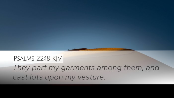 Psalms 22:18 KJV Desktop Wallpaper - They part my garments among them, and cast lots - Desktop Bible Verse Wallpaper