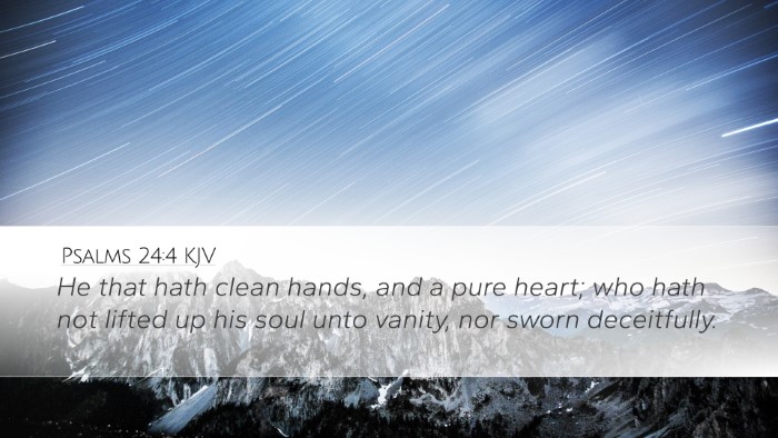 Psalms 24:4 KJV Bible Verse Image